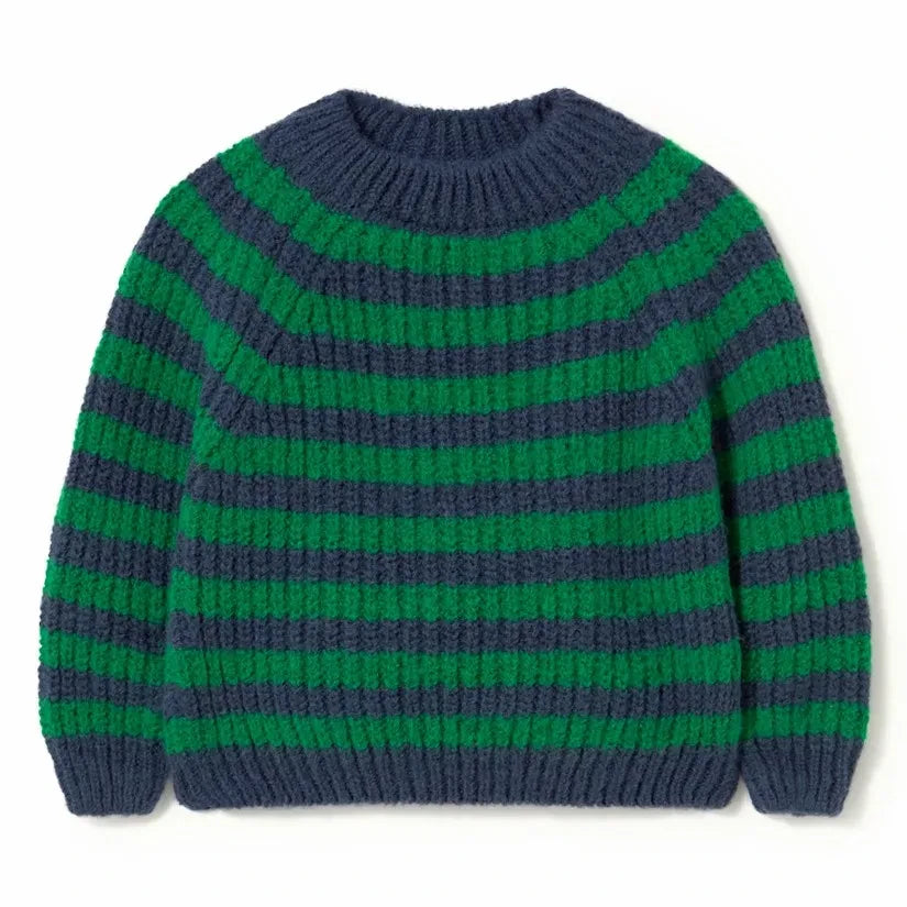 Cozmo - Meadow Green Gestreifter Pullover
