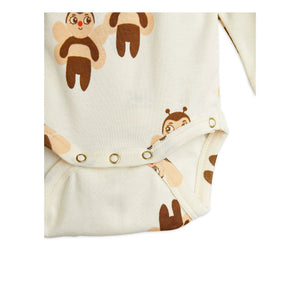 Mini Rodini - Bio-Baumwoll-Body und Leggings-Set mit Bienenmuster | Ecru