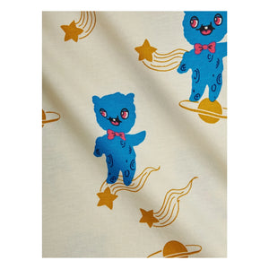 Mini Rodini - Aliens T-Shirt aus Bio-Baumwolle | Ecru
