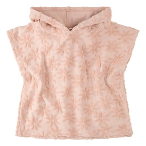 Petit Lem - Bio-Baumwoll-Strandponcho mit Blumenmuster | Rosa
