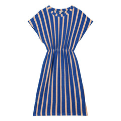 We Are Kids – April Gestreiftes Kleid aus Bio-Baumwolle | Blau