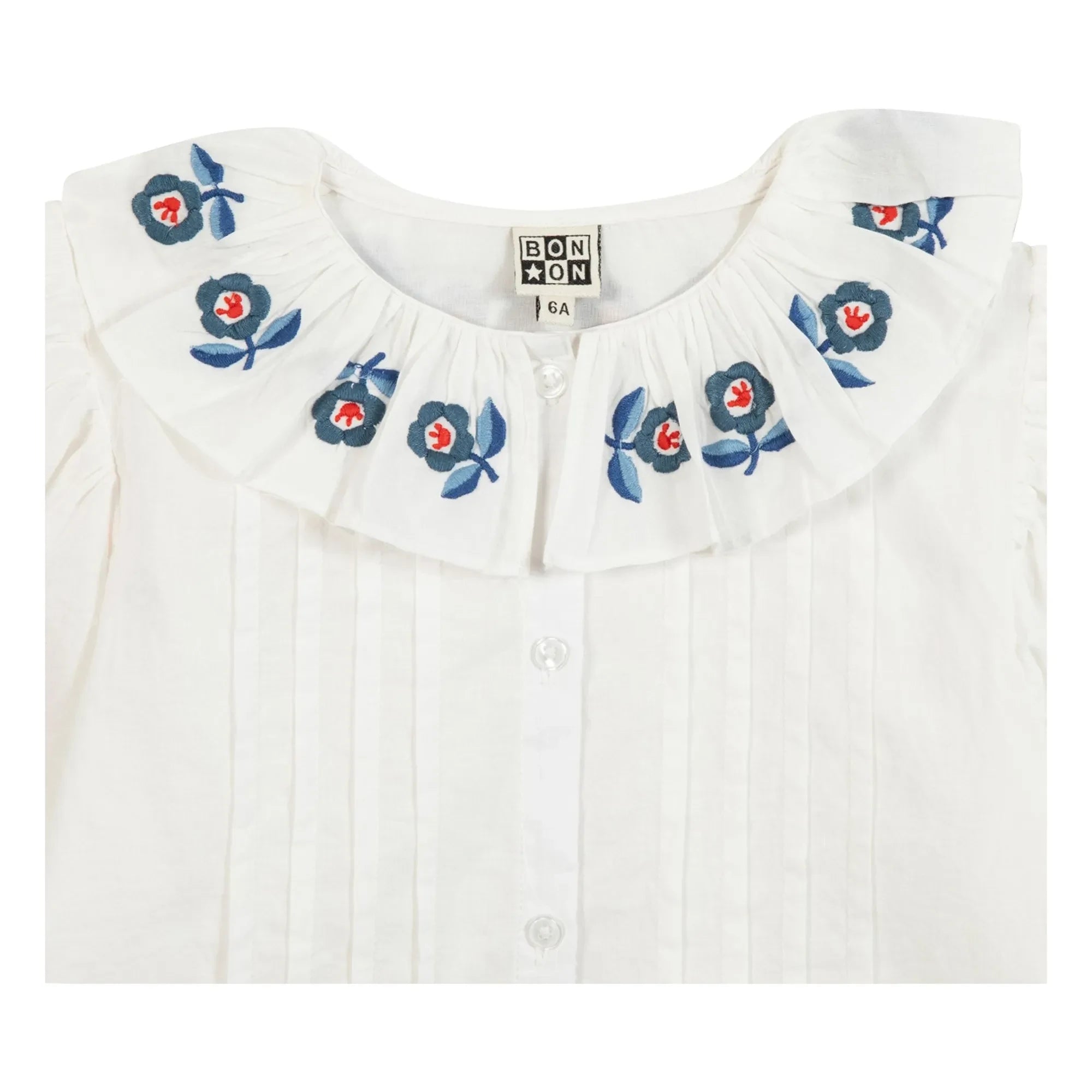 Bonton - Nancy Bestickte Kragenbluse | Ecru