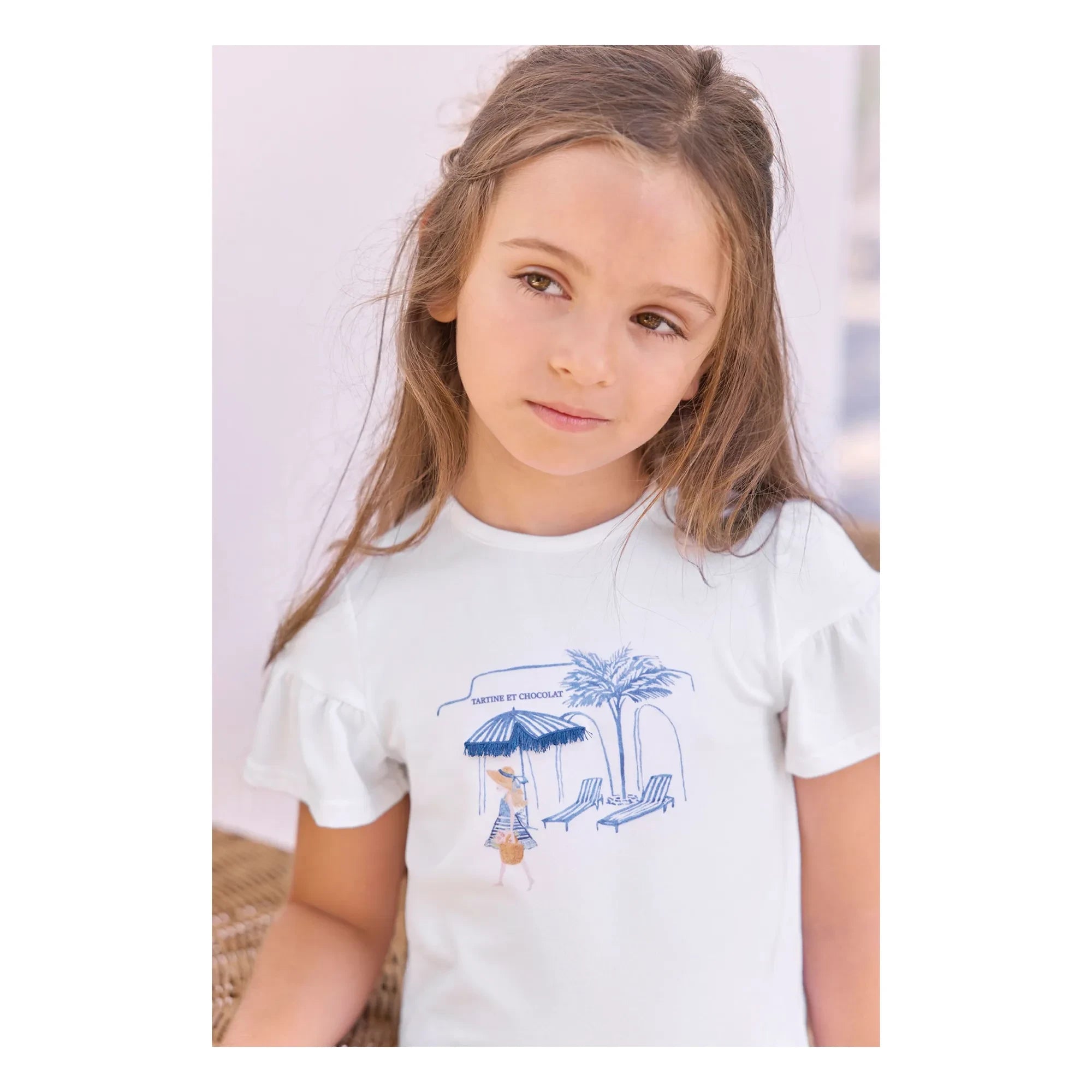 Tartine et Chocolat - Perlen-Seestern-T-Shirt | Weiß