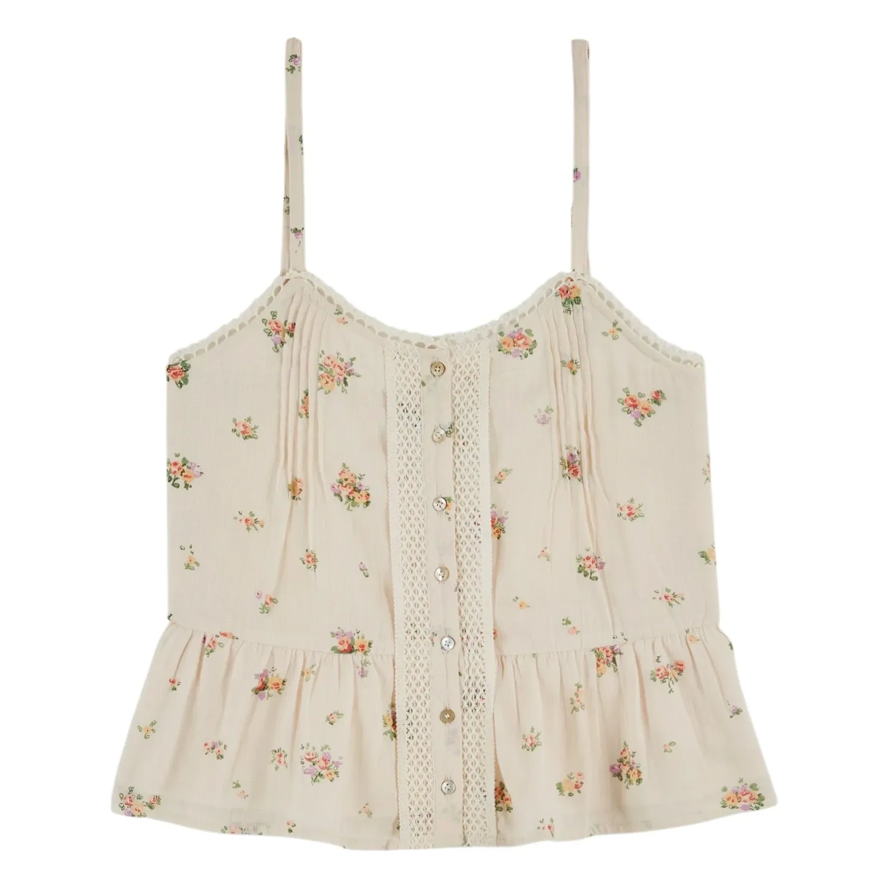 Emile et Ida - Bedrucktes Oberteil aus Bio-Baumwolle | Creme