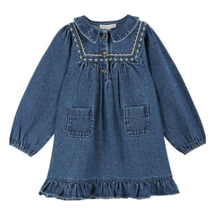 Emile et Ida - Besticktes Jeanskleid | Blau