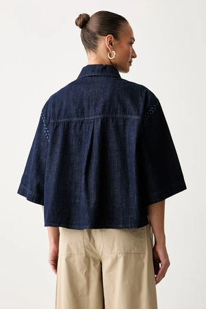 Weekend Max Mara kadın denim gömlek WKDALARE