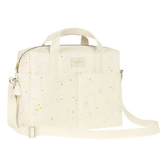 Nobodinoz - Wasserdichte Wickeltasche Gala Opera Orange Cherries | Beige