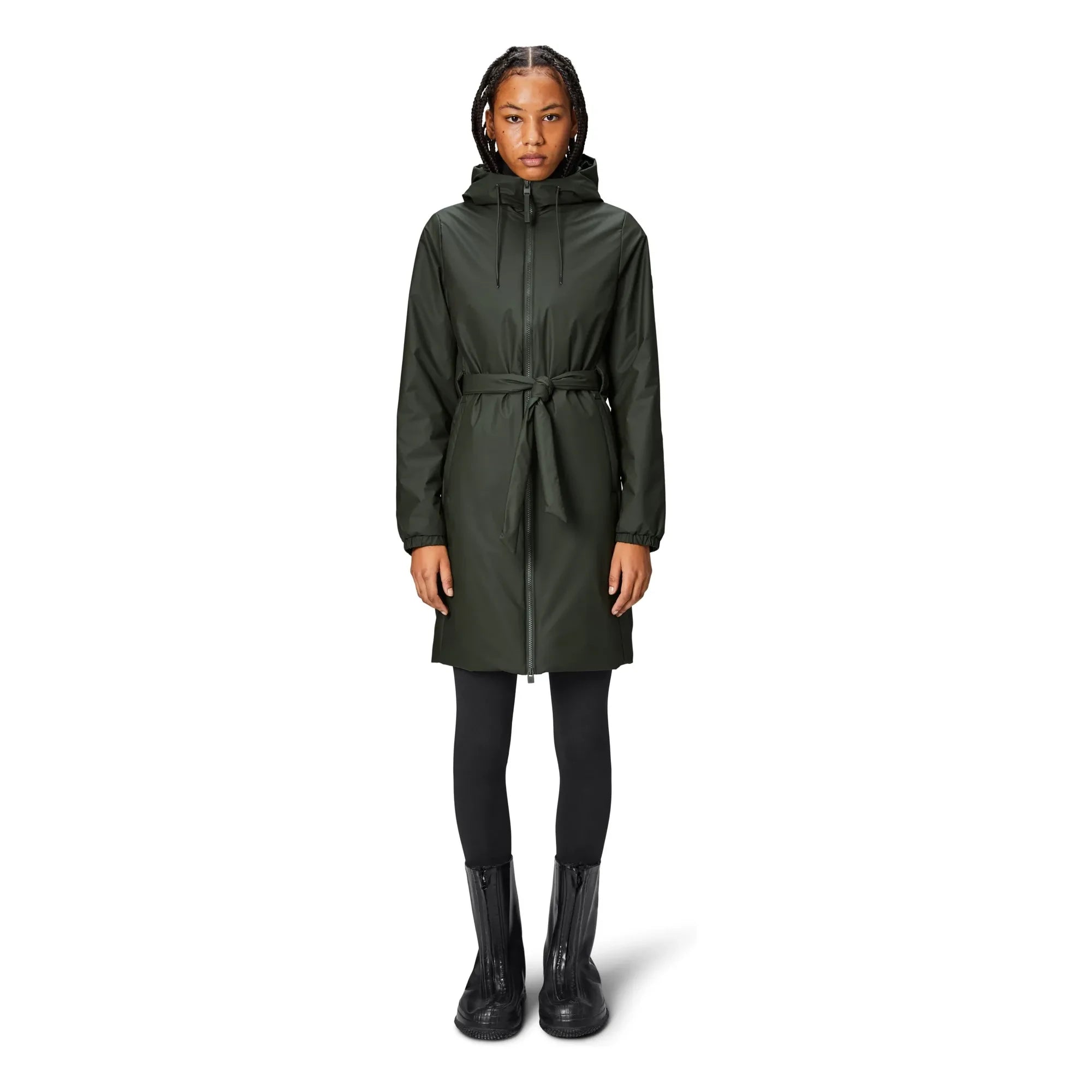 Rains - Lohja Long Hooded Parka | Khaki