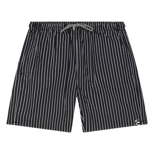 Finger in the Nose – Freeboy Gestreifte Badeshorts | Schwarz