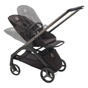 Bugaboo - Bugaboo Dragonfly City Kinderwagen komplettes schwarzes Gestell | Taupe Braun