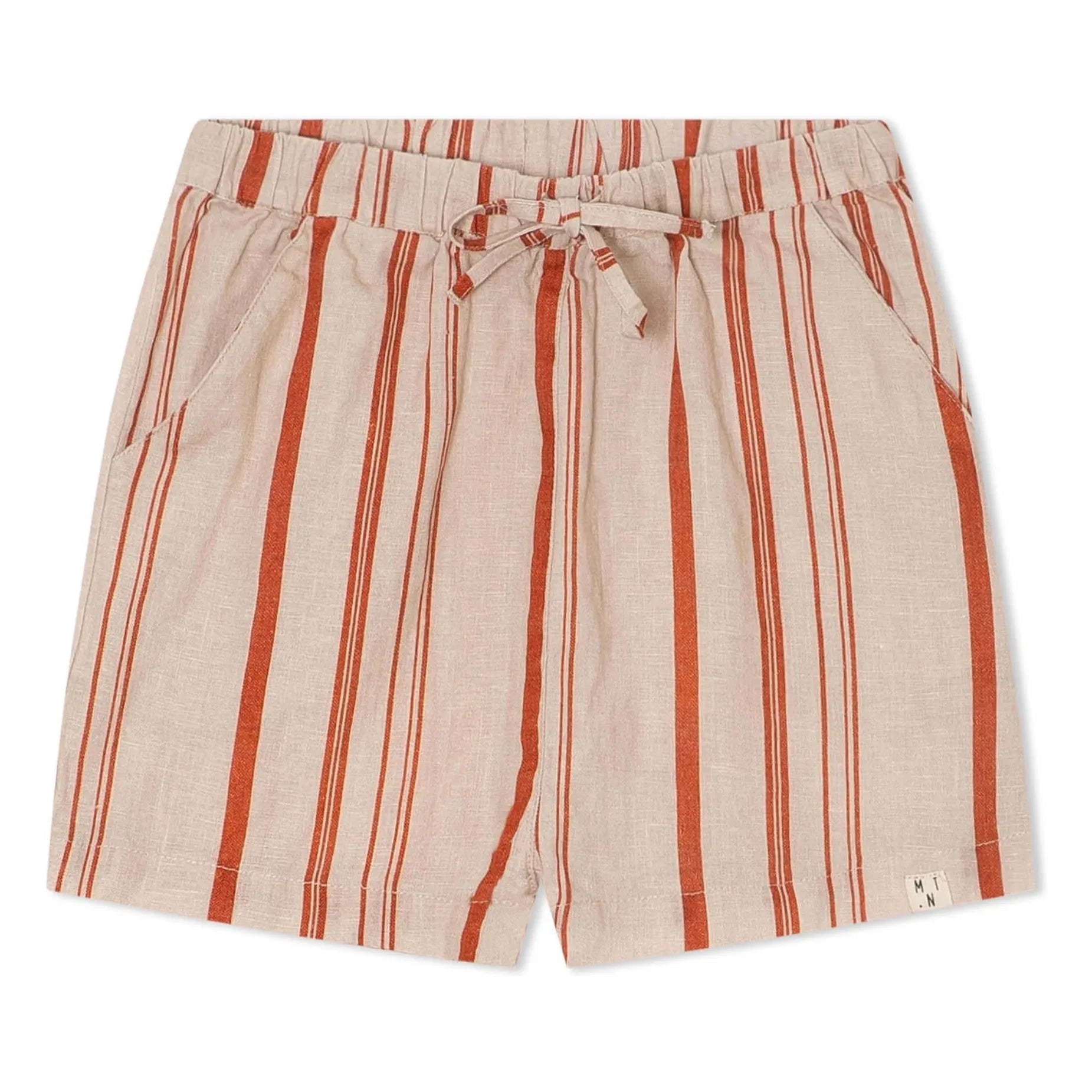 Matona – Klassische gestreifte Leinenshorts | Off-White