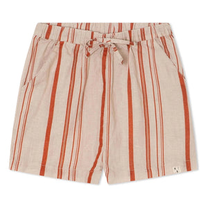 Matona – Klassische gestreifte Leinenshorts | Off-White