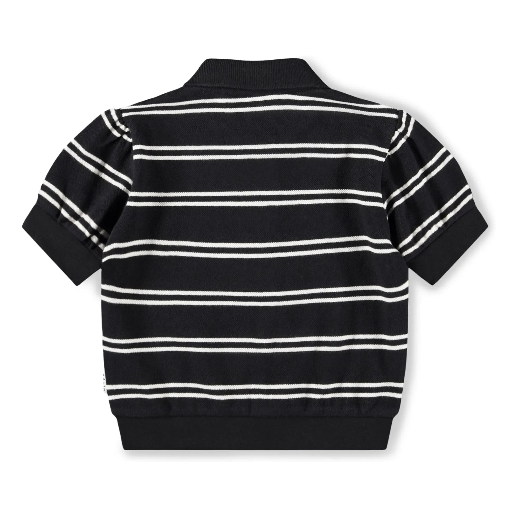 Molo - Poloshirt aus Bio-Baumwolle mit Raketenstreifen | Schwarz
