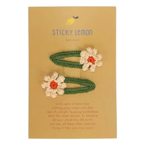 Sticky Lemon - 2er-Set Daisy Haarspangen | Gelb