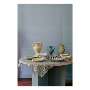 HKliving - New Classics Steingutvase | Creme