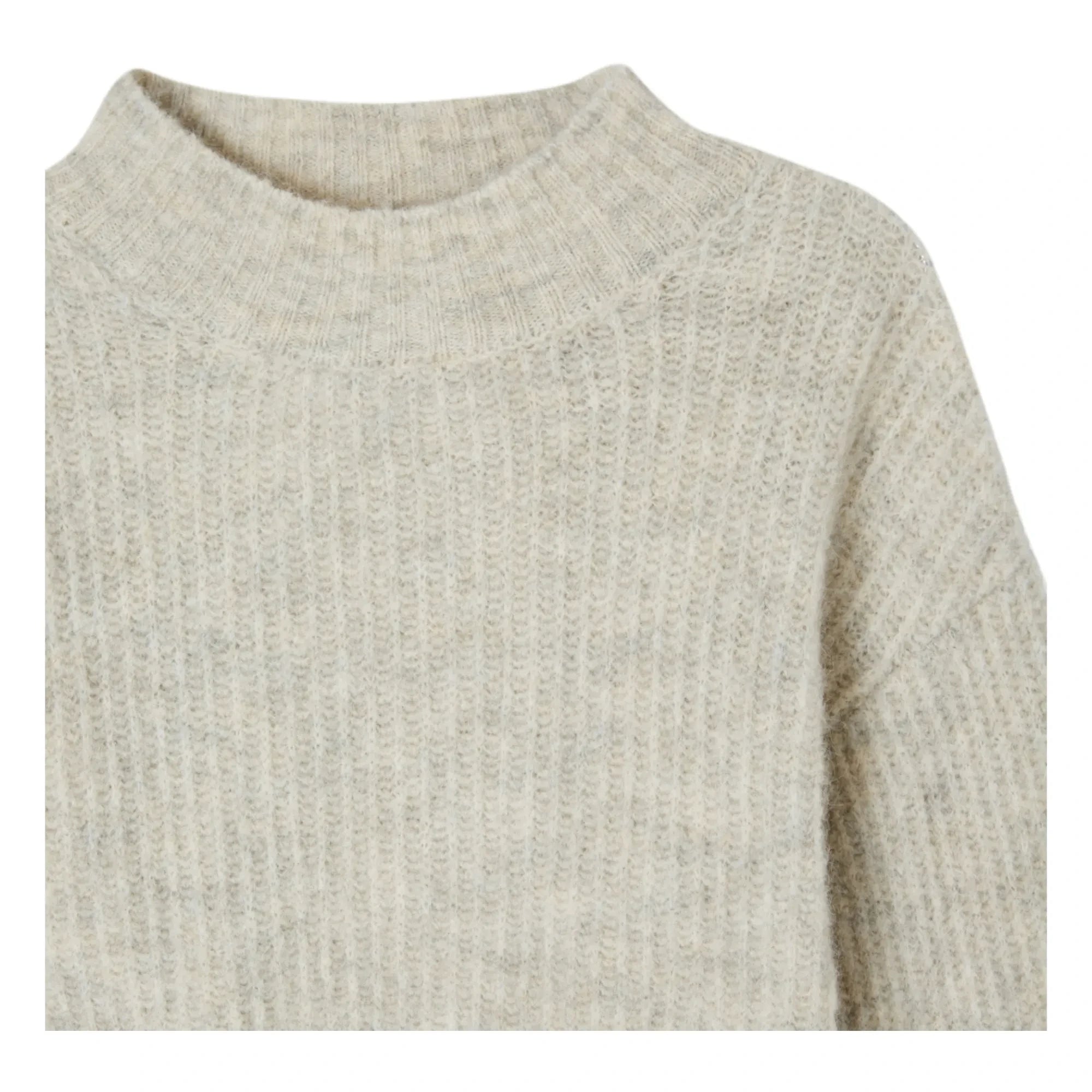 American Vintage - Alpaka-Rollkragenpullover in Naturweiß | Heather white