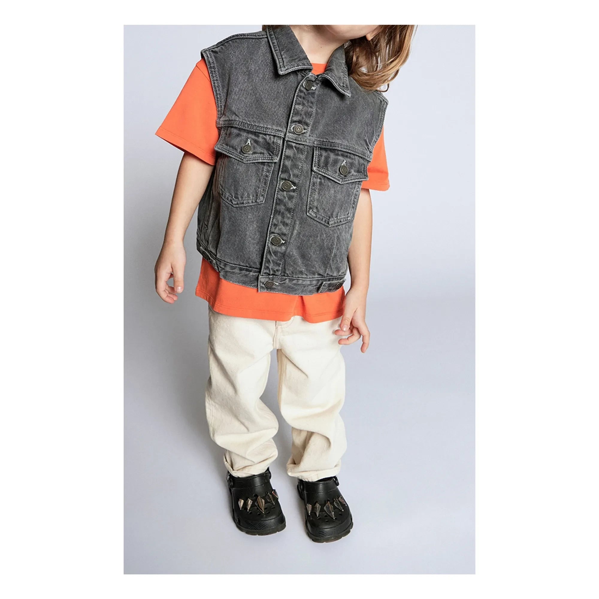 American Vintage - Yopday Ärmellose Jeansjacke | Grau