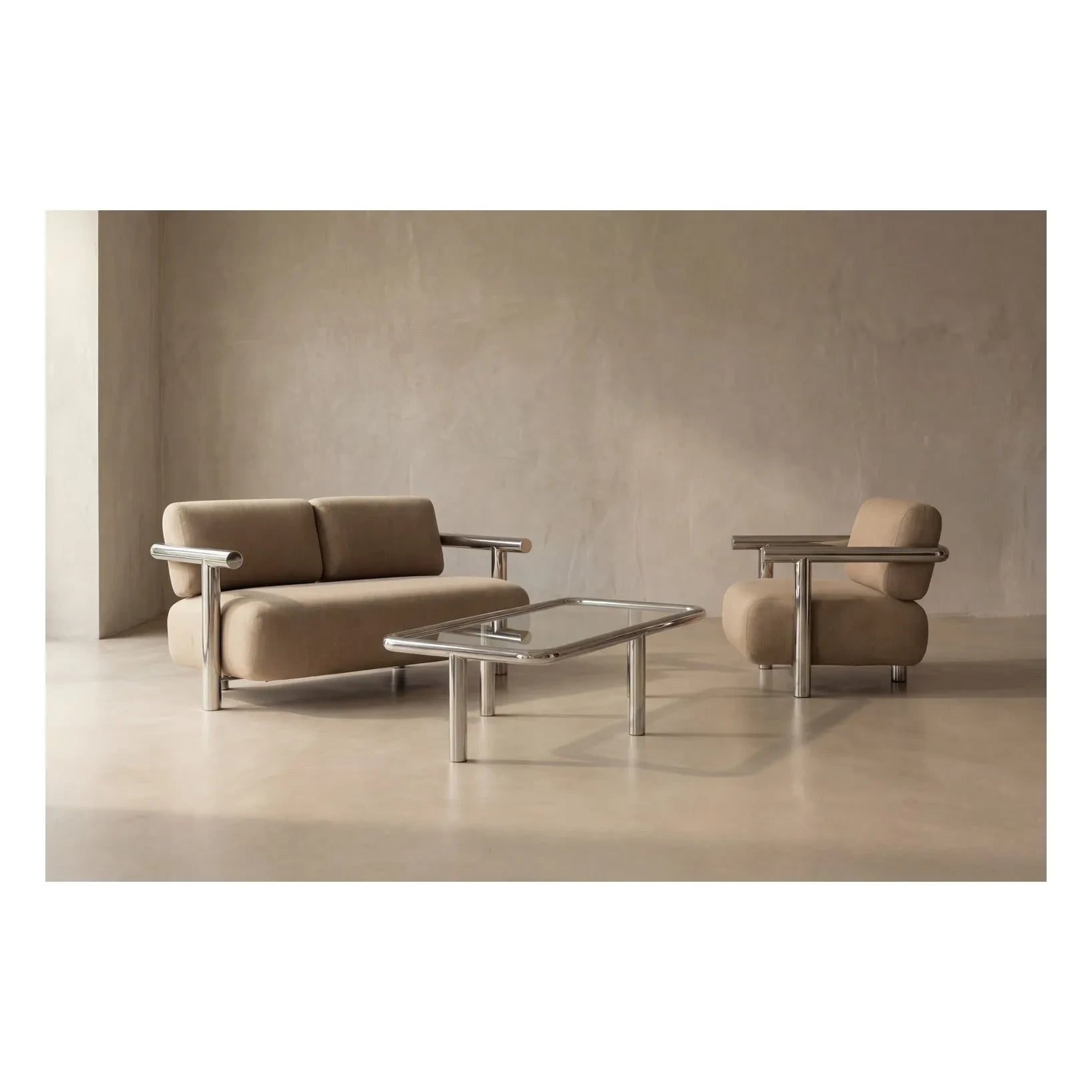 Gabrielle Paris - Alix Edelstahl-Couchtisch | Stahl