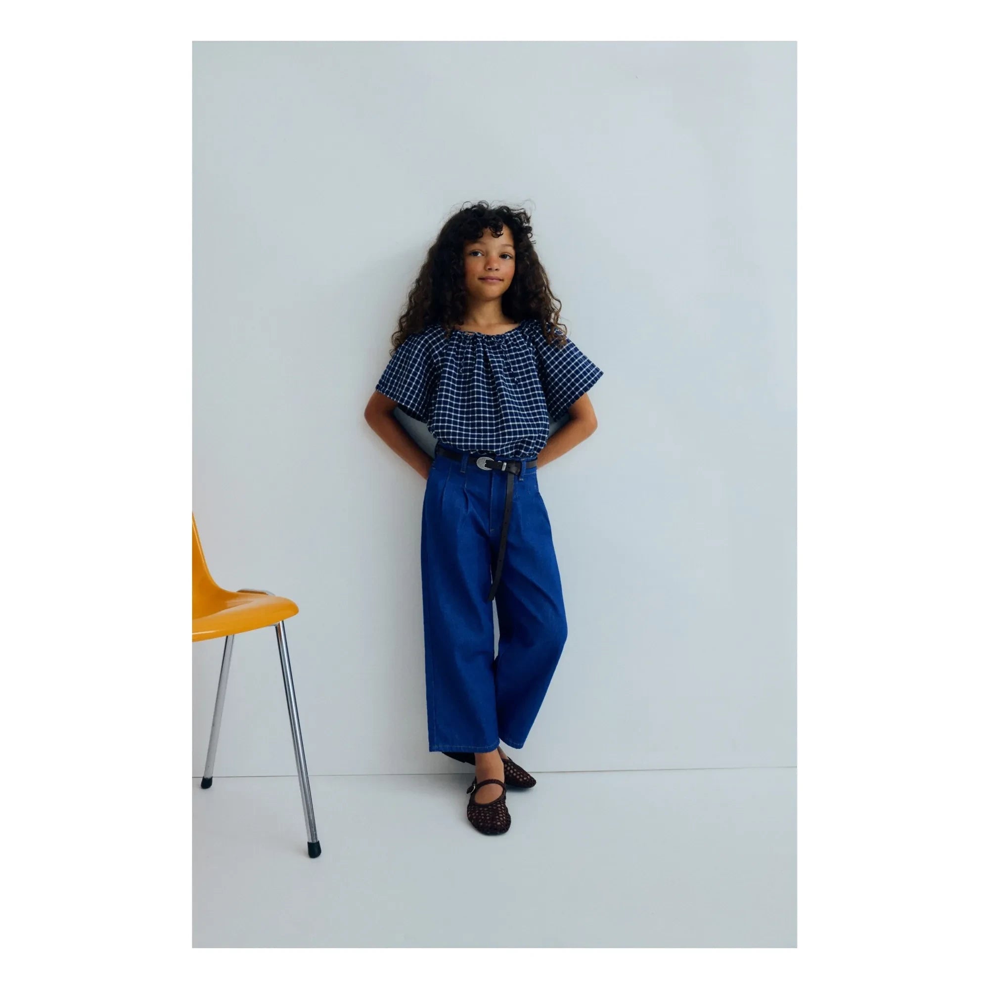 the new society - Bluse Jasmine Kariert | Dunkelblau