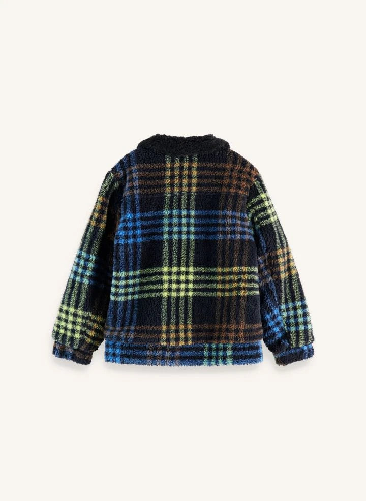 Scotch & Soda - Sherpa-Karojacke | Dunkelblau