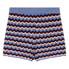 Indee - Gestreifte Häkel-Vitamins-Shorts | Blau