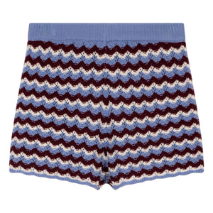 Indee - Gestreifte Häkel-Vitamins-Shorts | Blau