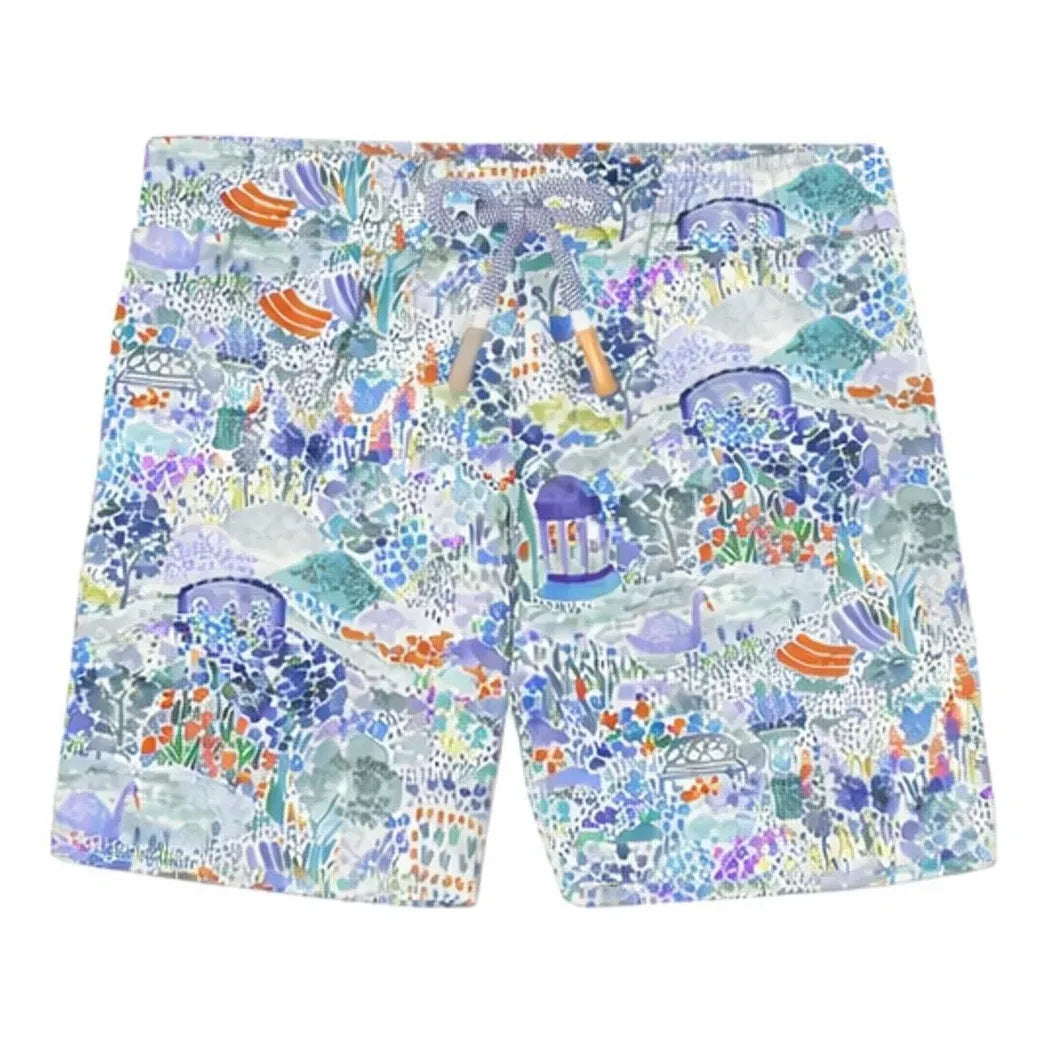 Lison Paris – Badeshorts aus recycelten Fasern „Bloom Parc“ | Blau