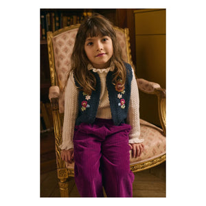 Louise Misha - Sylna Wollstrickjacke | Marine