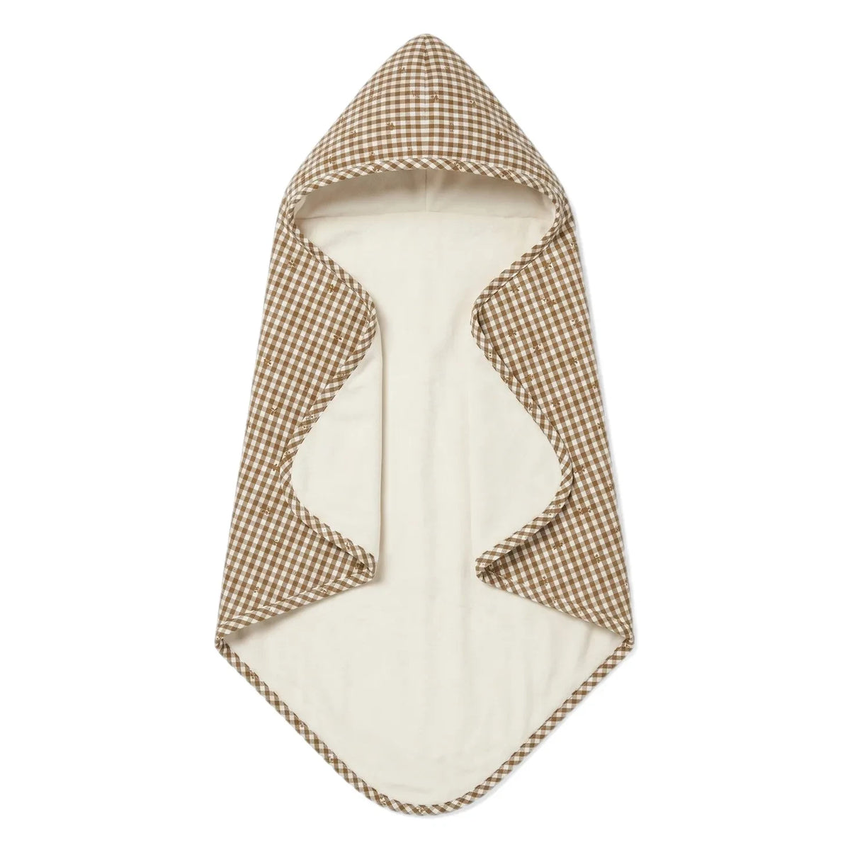 Editions Aimable - Charles bath cape | Noisette Vichy Baumwolle