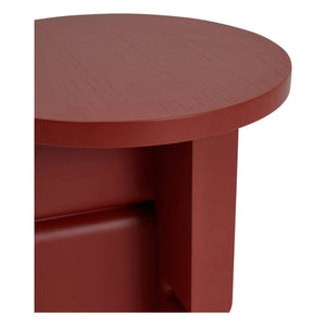 Nobodinoz - Noon Beistelltisch aus lackiertem Holz | Rouge Brun