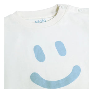 Molo - Enzo Smile Bio-Baumwolle T-Shirt | Weiß