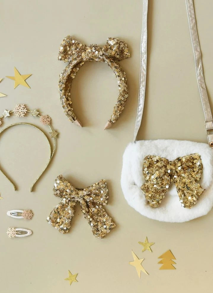 Rockahula Kids - 2er-Set Glitzernde Schneeflocken-Haarspangen | Hellrosa