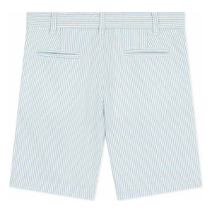 Petit Bateau - Gestreifte Bermuda-Shorts aus Seersucker Bio-Baumwolle | Hellblau