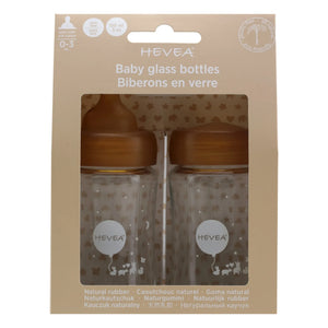 Hevea - Weithals-Glasflaschen - Langsamer Fluss - 2er Set