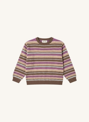Smallable Kid - Shelly Gestreifter Wollpullover | Rosa