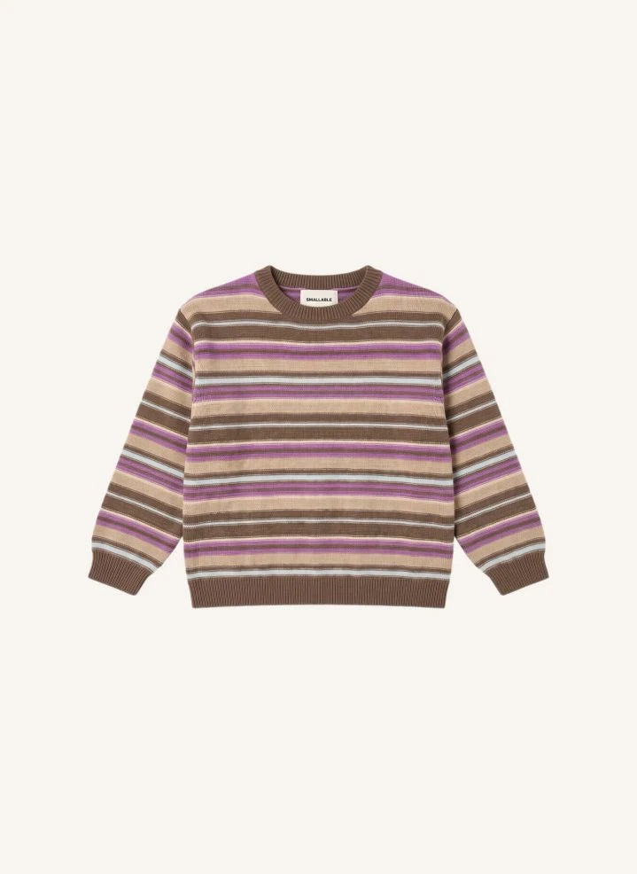 Smallable Kid - Shelly Gestreifter Wollpullover | Rosa