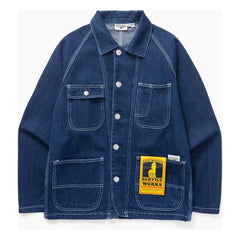 Service Works - Denim Jumpsuit 2.0 Bio-Baumwolljacke | Gewaschenes Blau