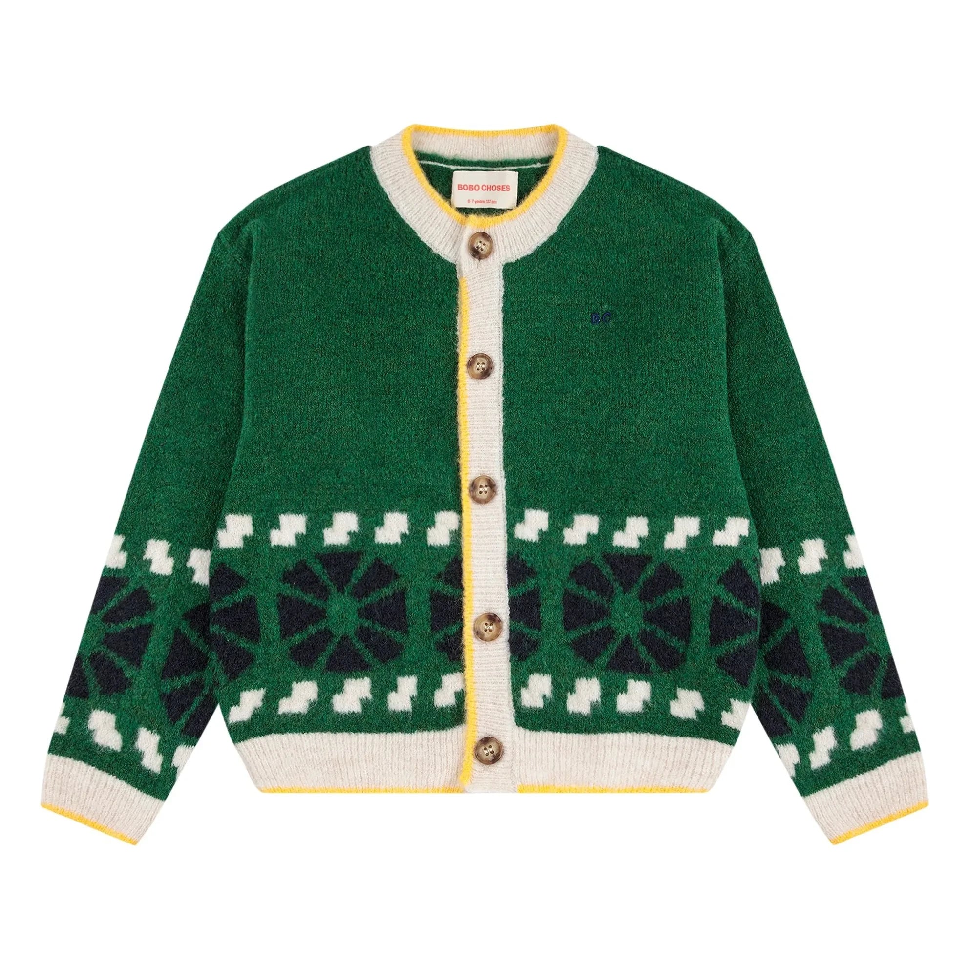 Bobo Choses - Jacquard-Wollweste | Grün