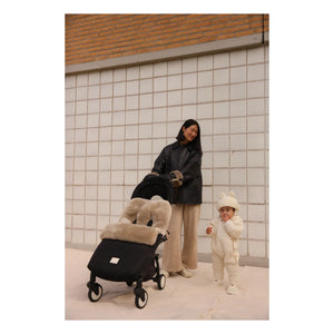BINIBAMBA - Lammfell-Fußsack für Babyschalen | Toast