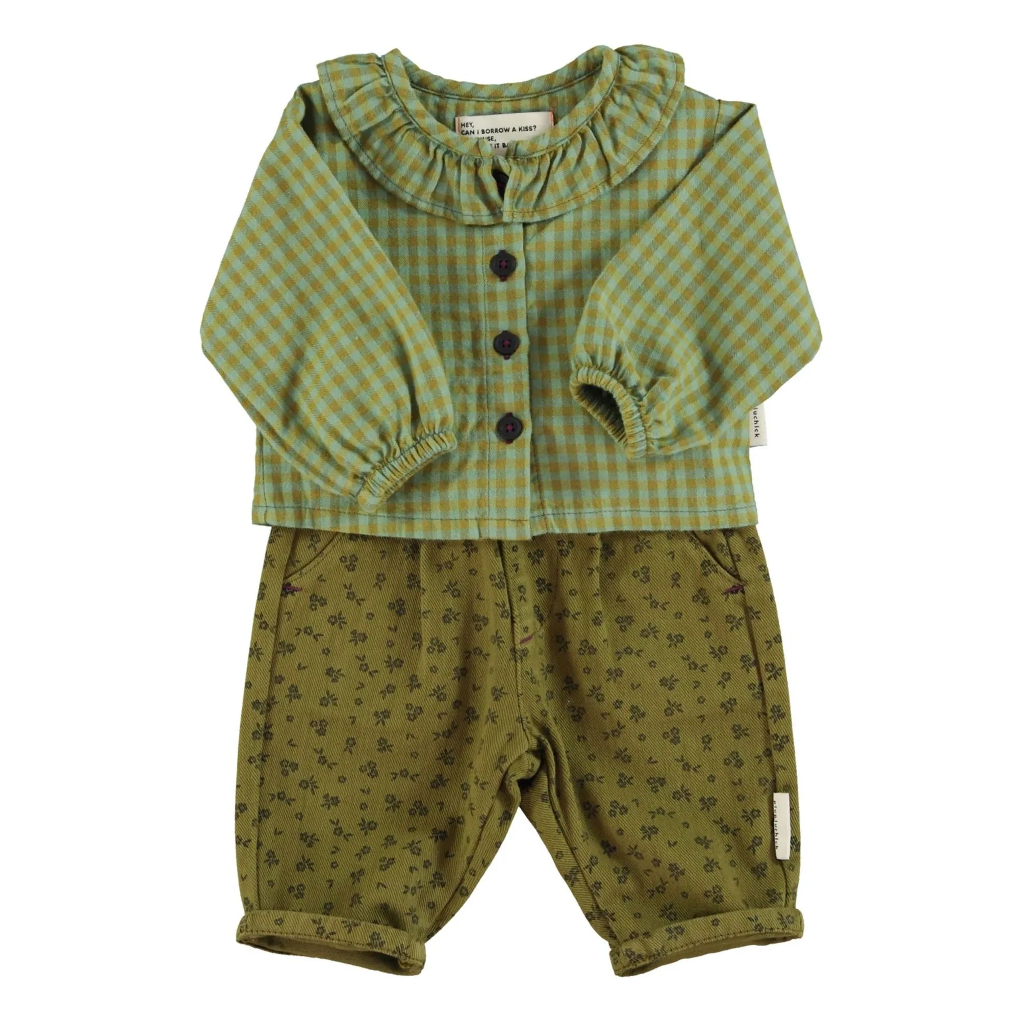 Piupiuchick - Blumenmuster Hose | Oliv