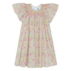 Tartine et Chocolat - Liberty gerafftes Kleid | Gelb
