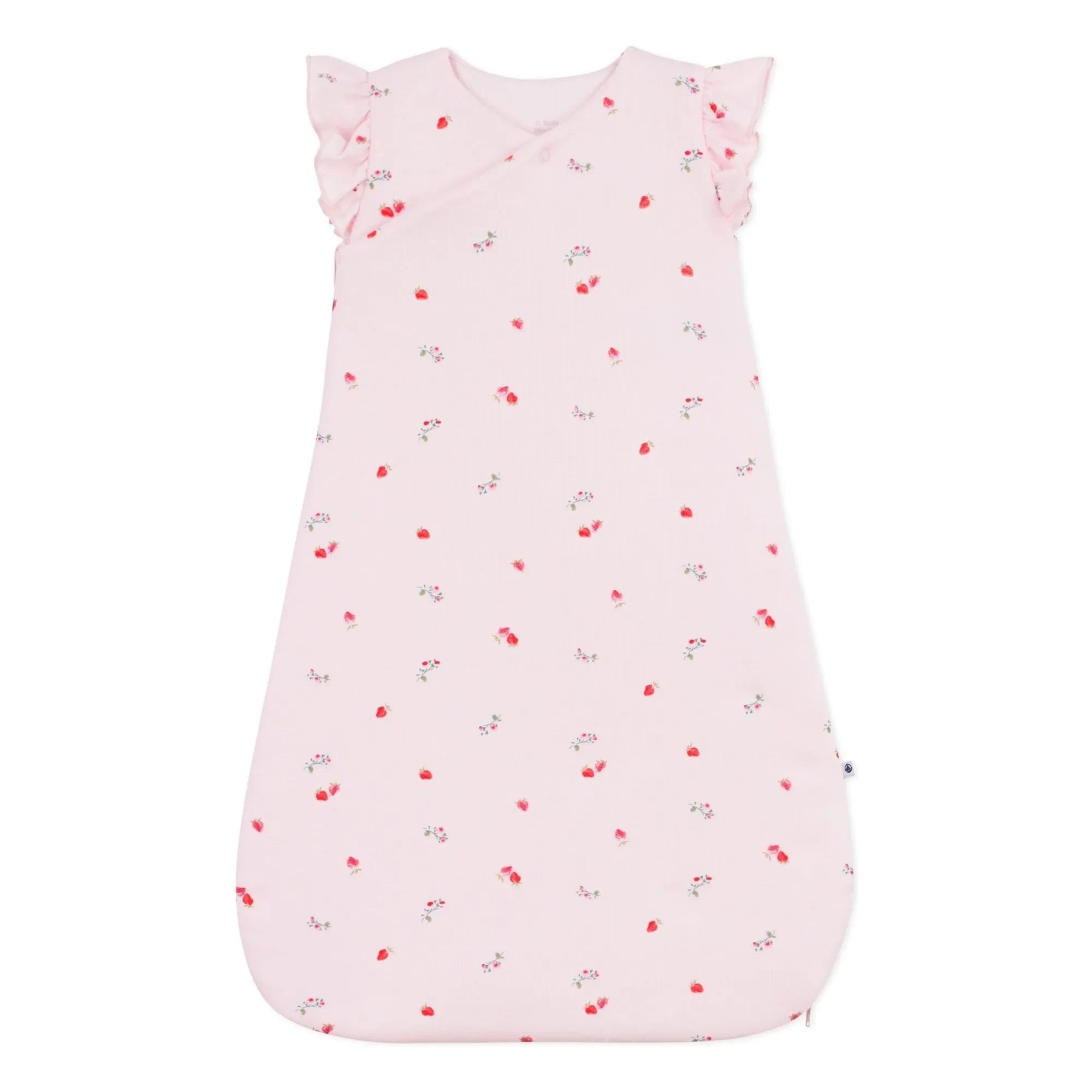 Petit Bateau – Schlafstrampler aus Bio-Baumwolle mit Blumenmuster | Rosa