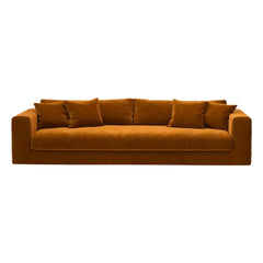 Panac Edition - Bellechasse leichtes 4-Sitzer-Samtsofa - 260 cm | Cognac