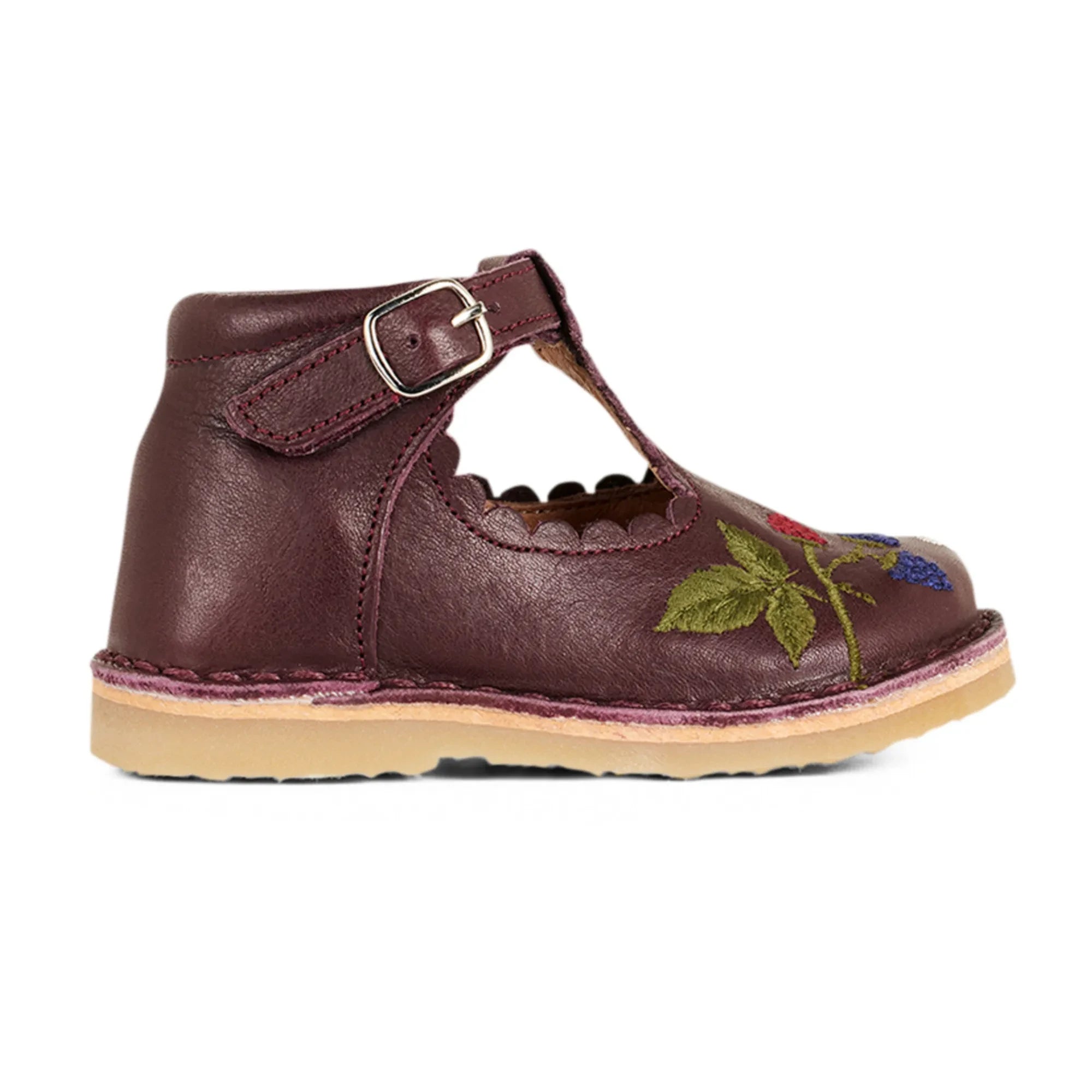 Petit Nord - T-Bar Riemchen-Babyschuhe - Uniqua Kollektion | Pflaume
