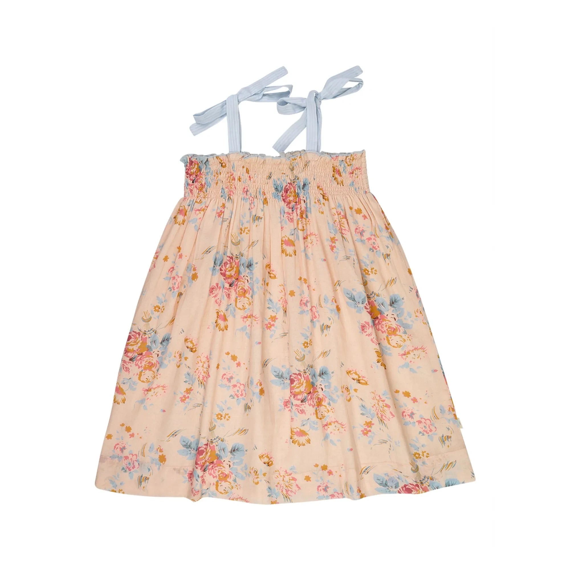Lilinoa - Babette Fleurie Gerafftes Kleid | Pfirsich