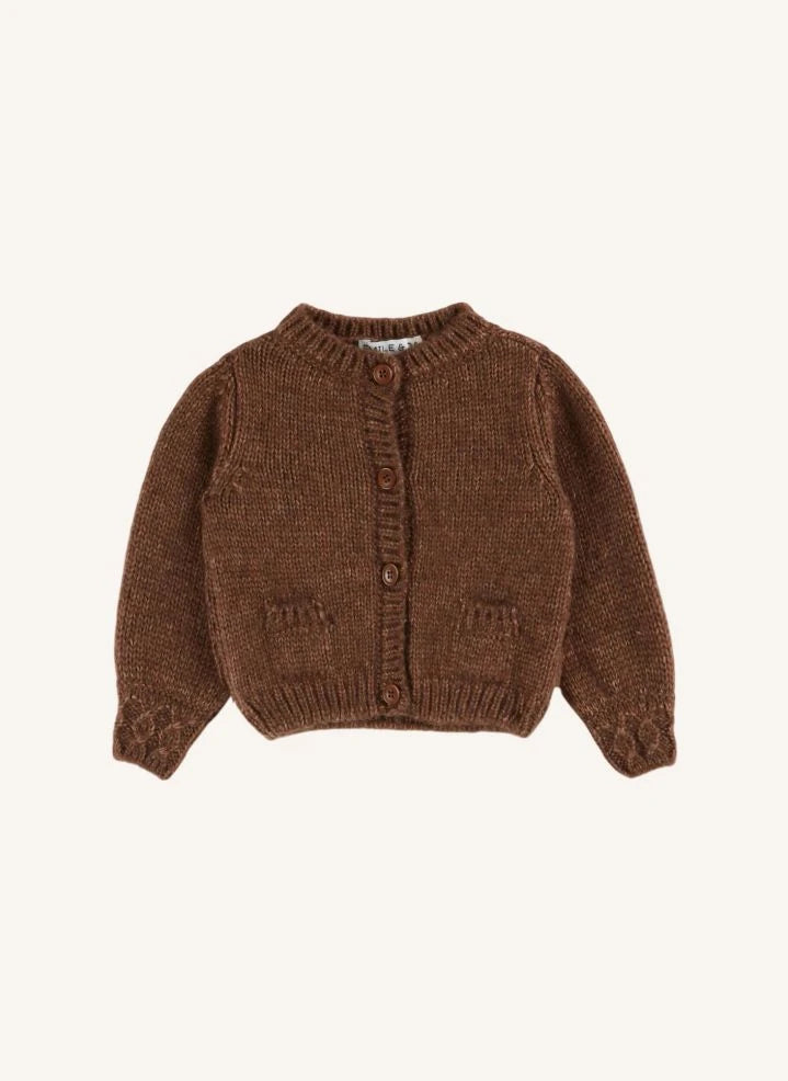 Emile et Ida - Doudou Merinowoll-Strickjacke | Braun