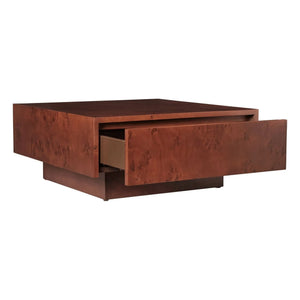 Ferm Living - FSC Blur Storage ahşap çekmeceli sehpa | Koyu ahşap
