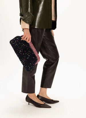 Nadia Dafri - Melike Clutch Large | Schwarz