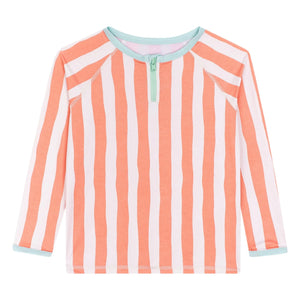My First Cantê - Gestreiftes UV-Schutz-T-Shirt | Rosa