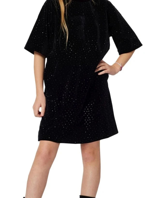 Zadig & Voltaire - Pailletten-T-Shirt-Kleid | Schwarz